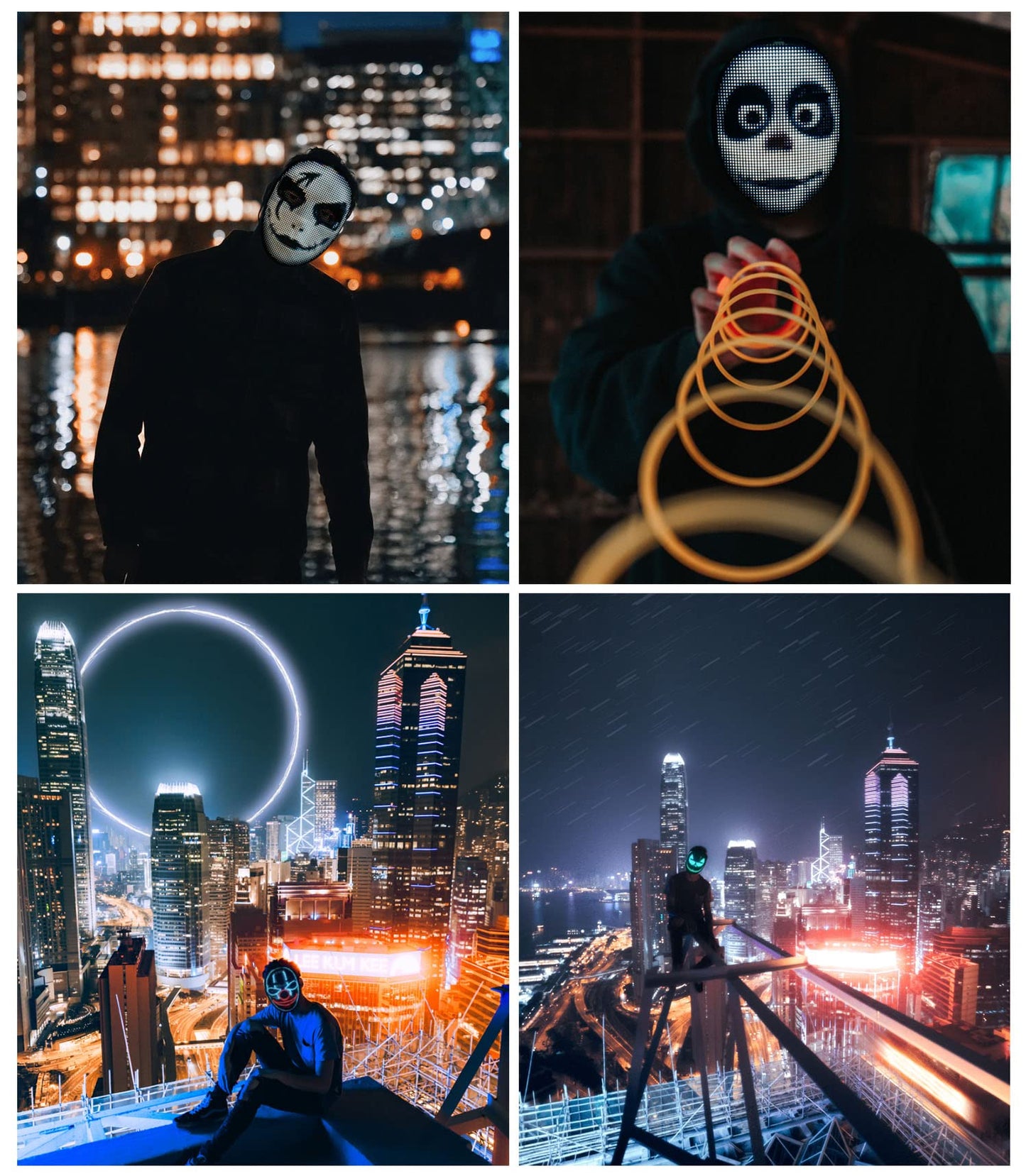 Gootus Face Transforming LED Mask with App Control – Gesture-Sensing Light Up Mask for Halloween & Parties