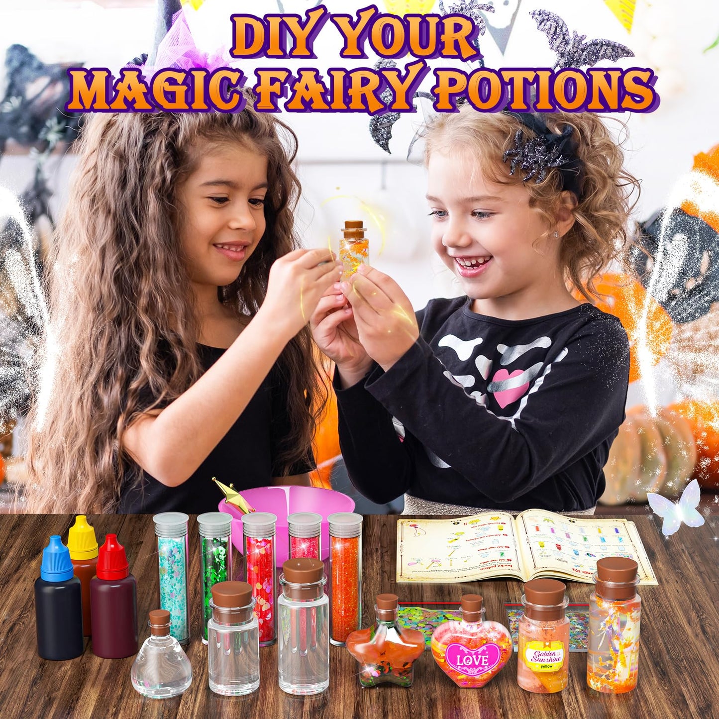 GORISPI Magic Potion Kit for Girls – 22 Potions Fairy Craft Kit for Kids 6–12+