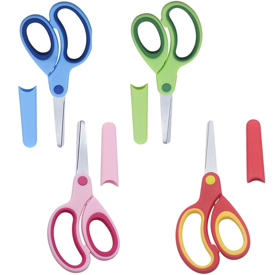 Gorofit Left Kids Scissors - Left-Handed Safety Scissors for Toddlers, 5.8 Inch