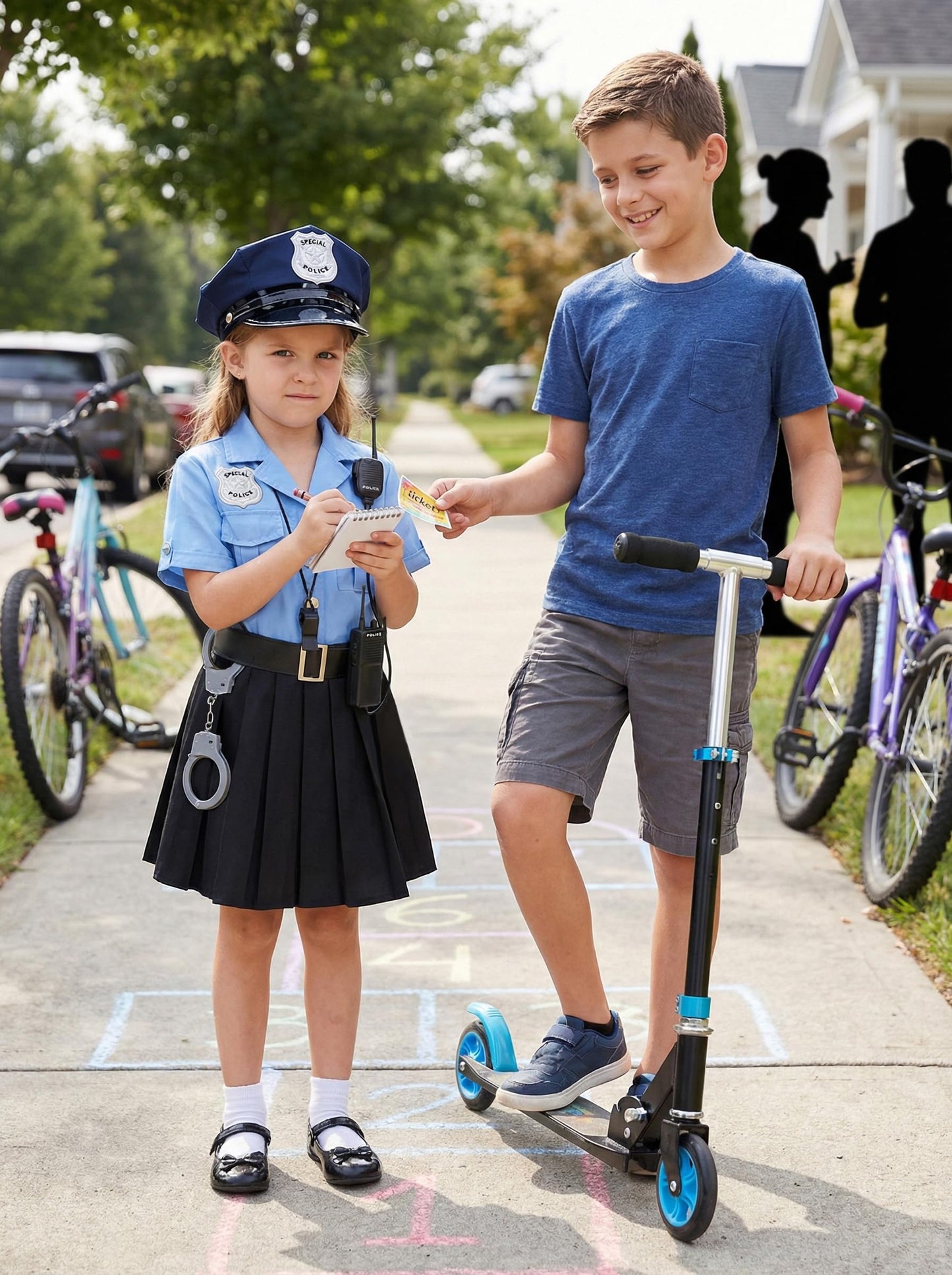 Gortykor Girls Police Officer Costume – Complete Cop Uniform for 7-8 Years