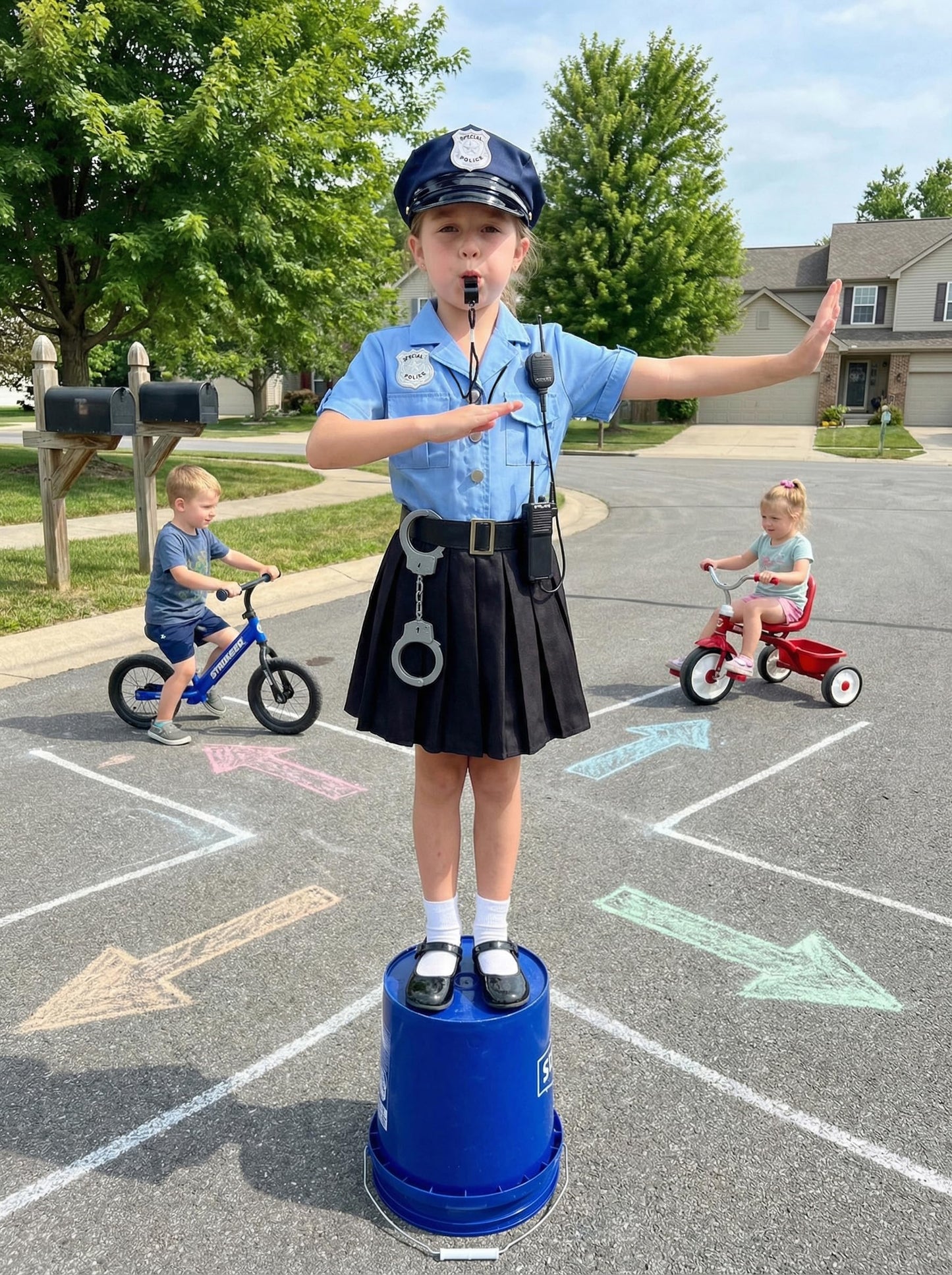 Gortykor Girls Police Officer Costume – Complete Cop Uniform for 7-8 Years