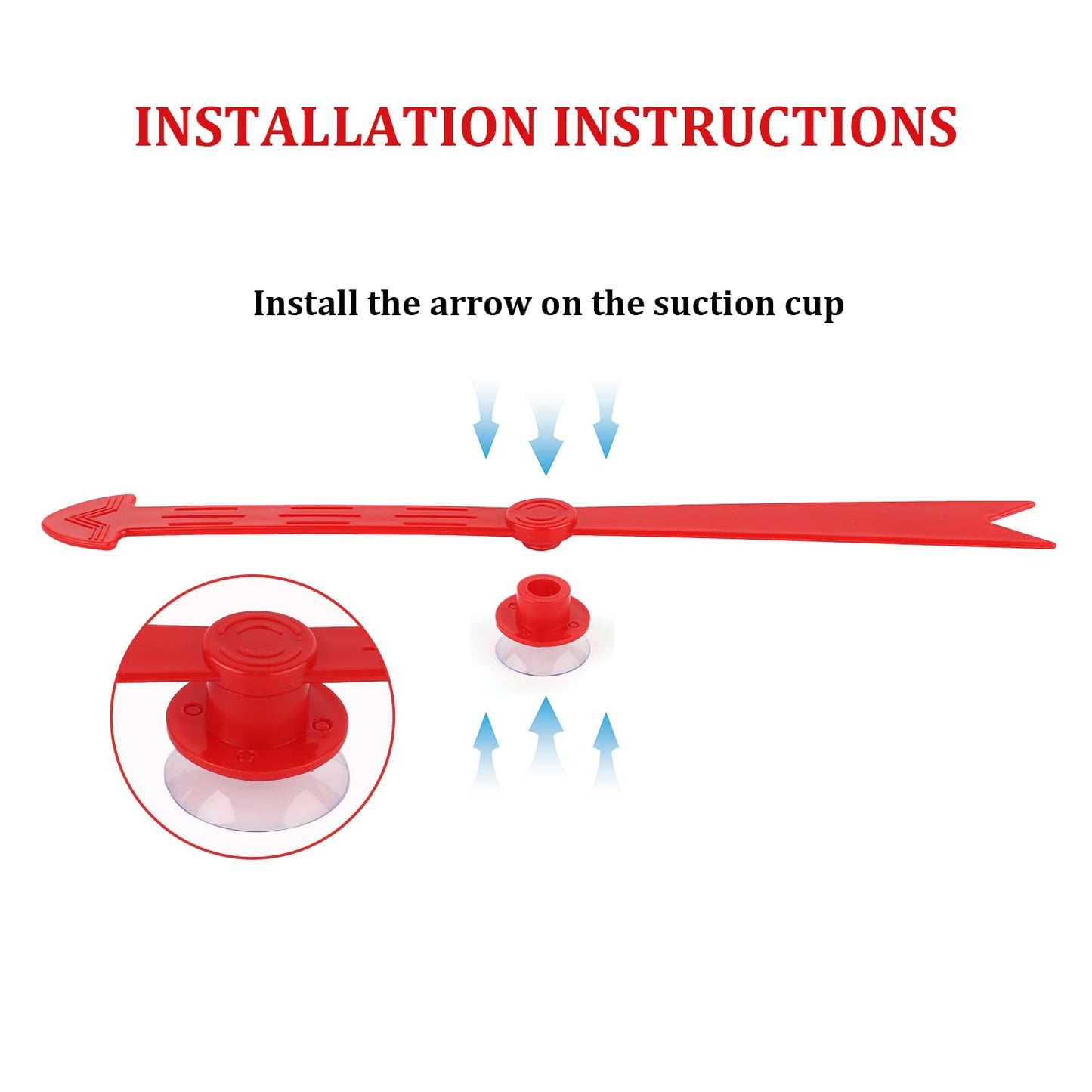Gosknor Large Arrow Spinner with Suction Cup – Classroom Game Spinner (Red)