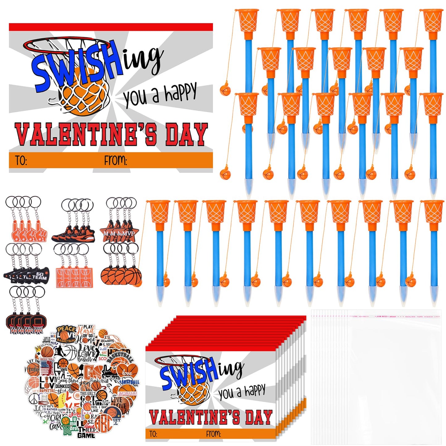 Gosodeny 28-Set Valentine’s Day Gifts & Basketball Party Favors — Classroom Prizes & Teacher Gifts
