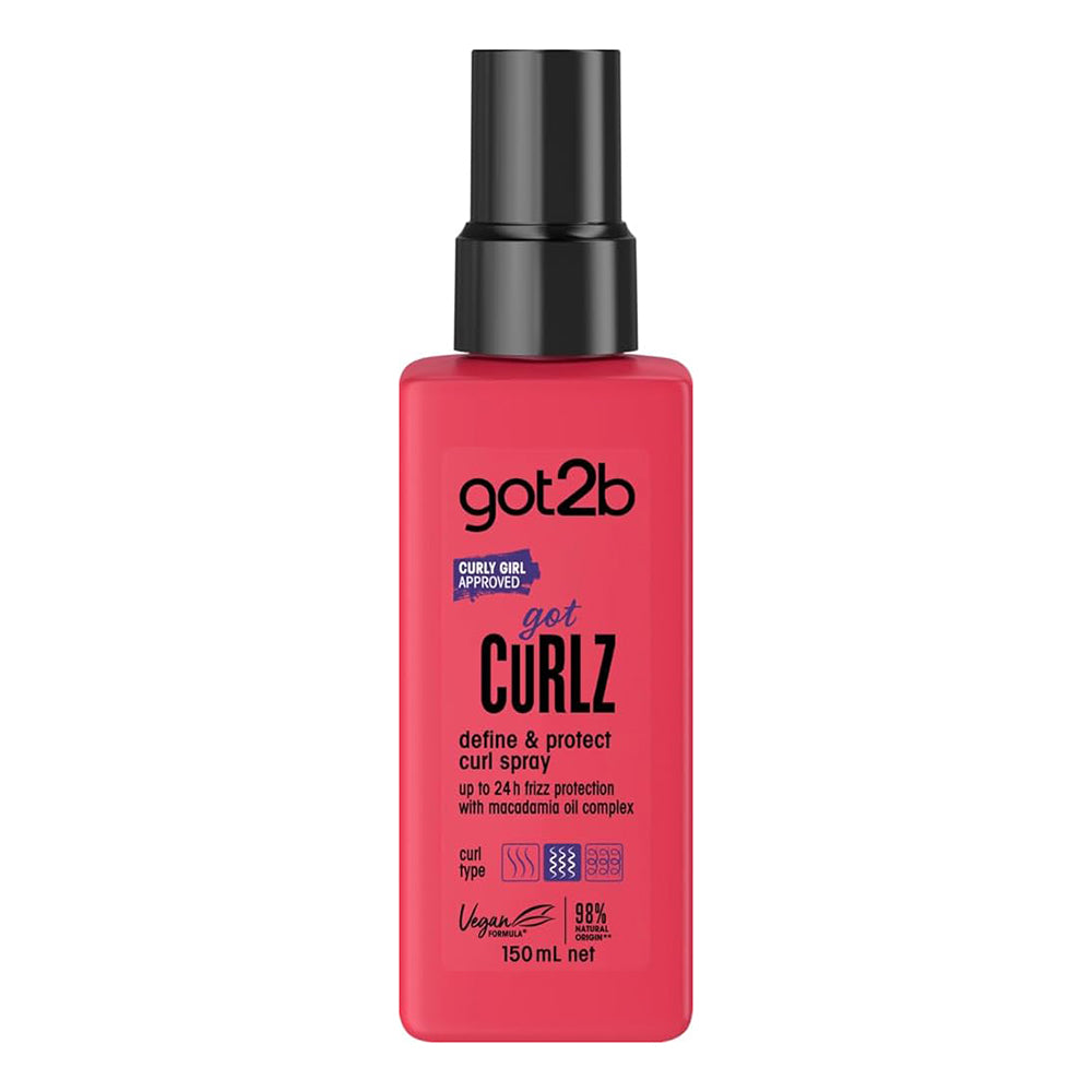 Got2b CURLZ Define & Protect Curl Spray for Curly & Wavy Hair 150 ml / 5.07 oz
