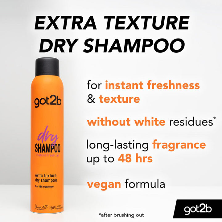 Got2b Extra Texture Dry Shampoo Instant Refresh & Styling Volume for All Hair Types 200 ml / 6.76 oz