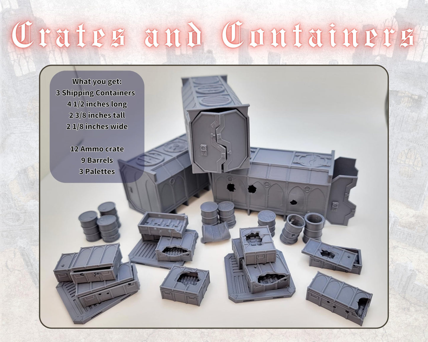 Gothic Sector Terrain Set – 28mm Buildings & Scatter for 2000-Point Warhammer 40k