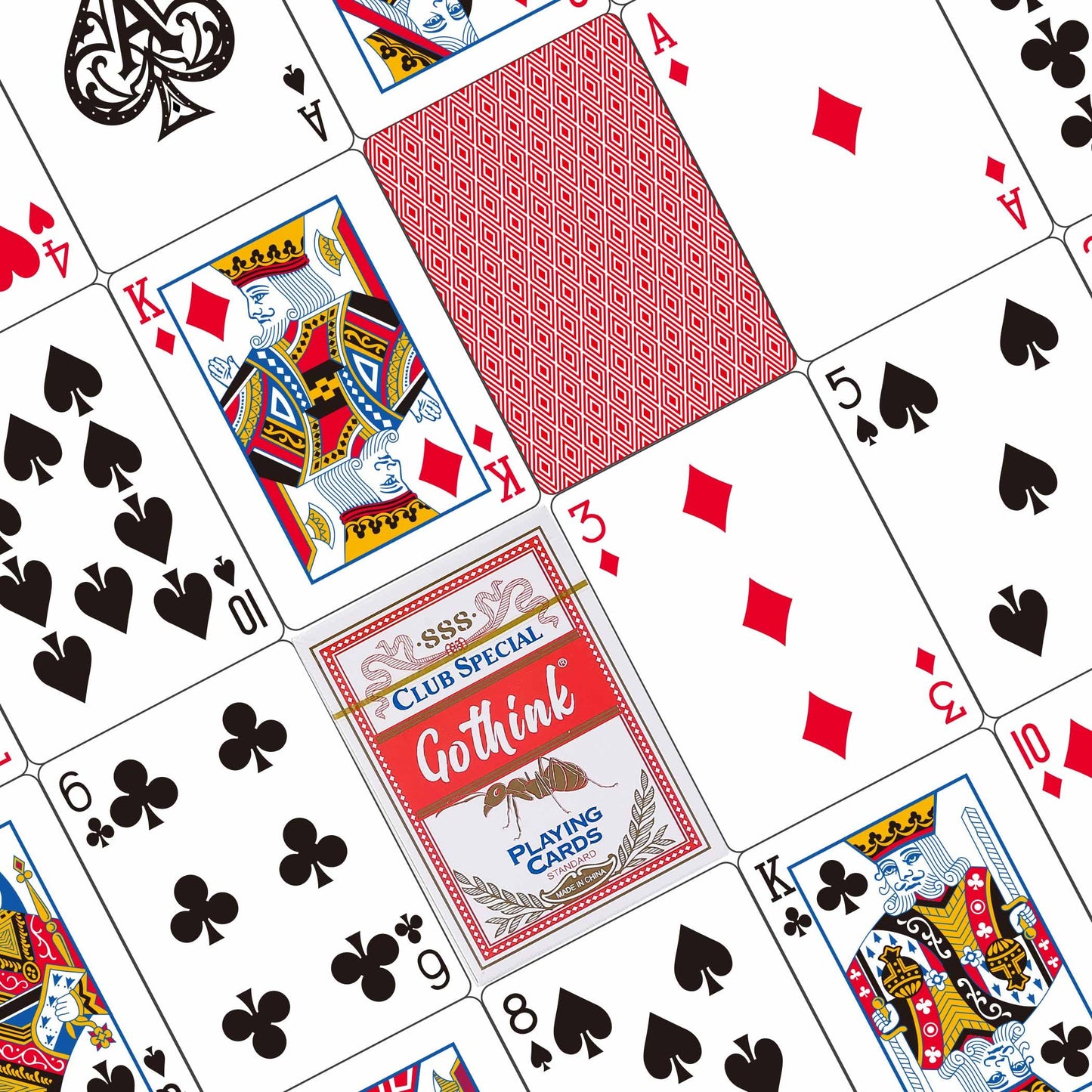 GOTHINK Playing Cards – 6-Deck Value Pack, Poker Size, Standard Index, Casino-Grade