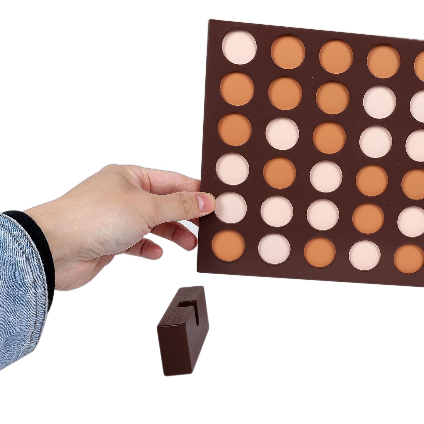 GOTHINK Wooden Four in a Row Game | Classic Strategy for Kids & Adults