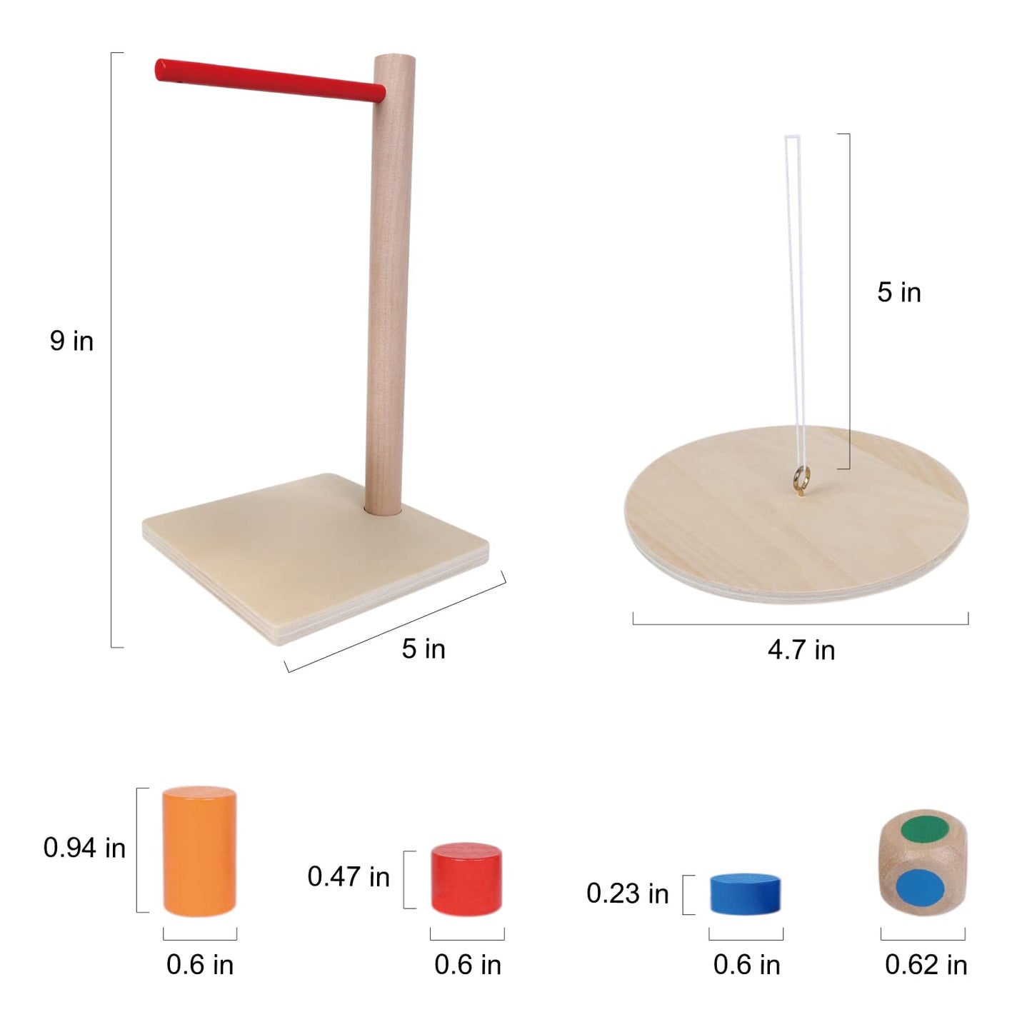 GOTHINK Wooden Balancing Pendulum Game – 42-Piece Montessori Toy for Kids & Adults