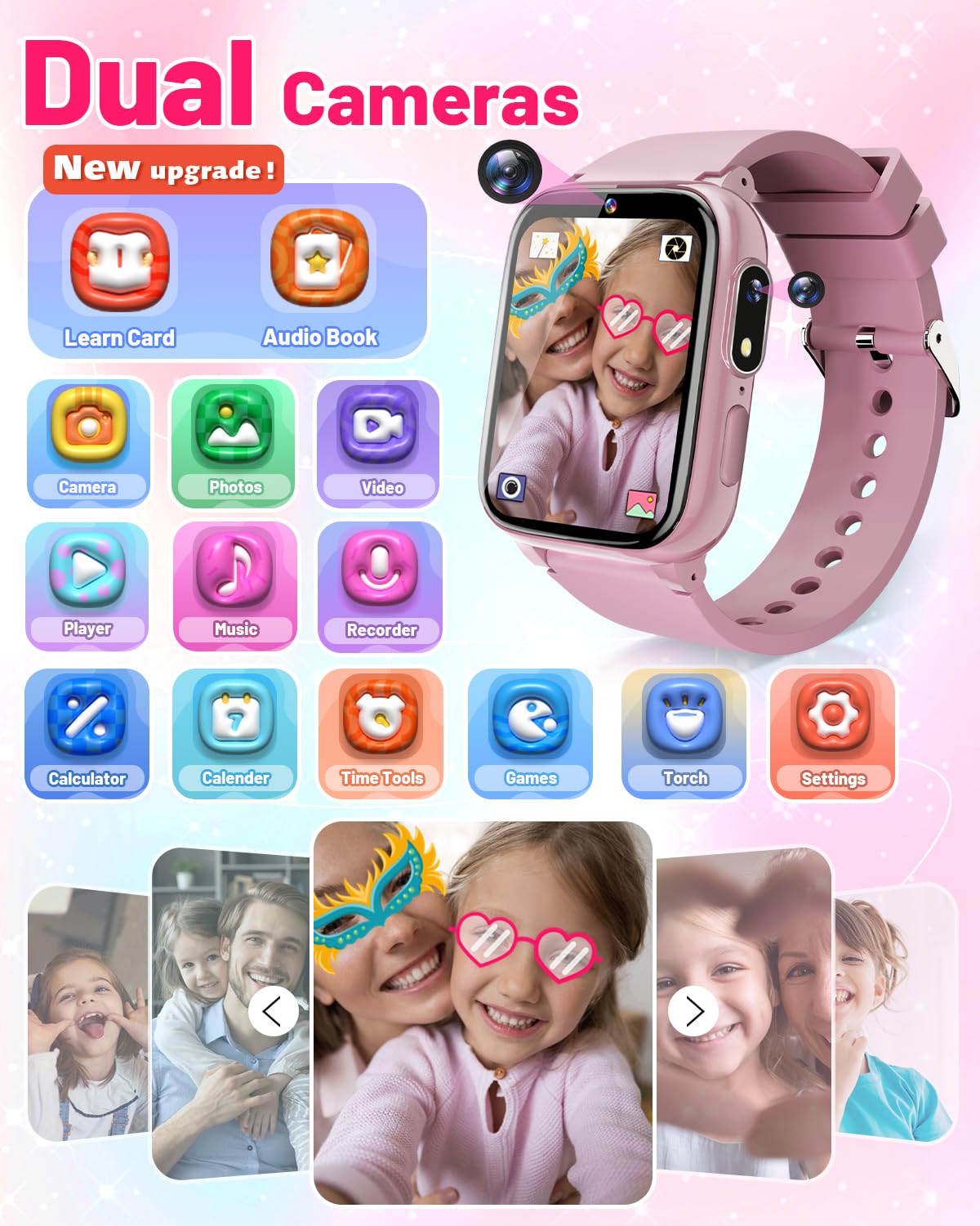 Gothwick Kids Smartwatch – 26 Games, HD Camera, 10+ Day Battery, Ages 3-8