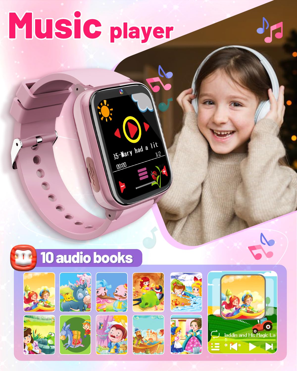 Gothwick Kids Smartwatch – 26 Games, HD Camera, 10+ Day Battery, Ages 3-8
