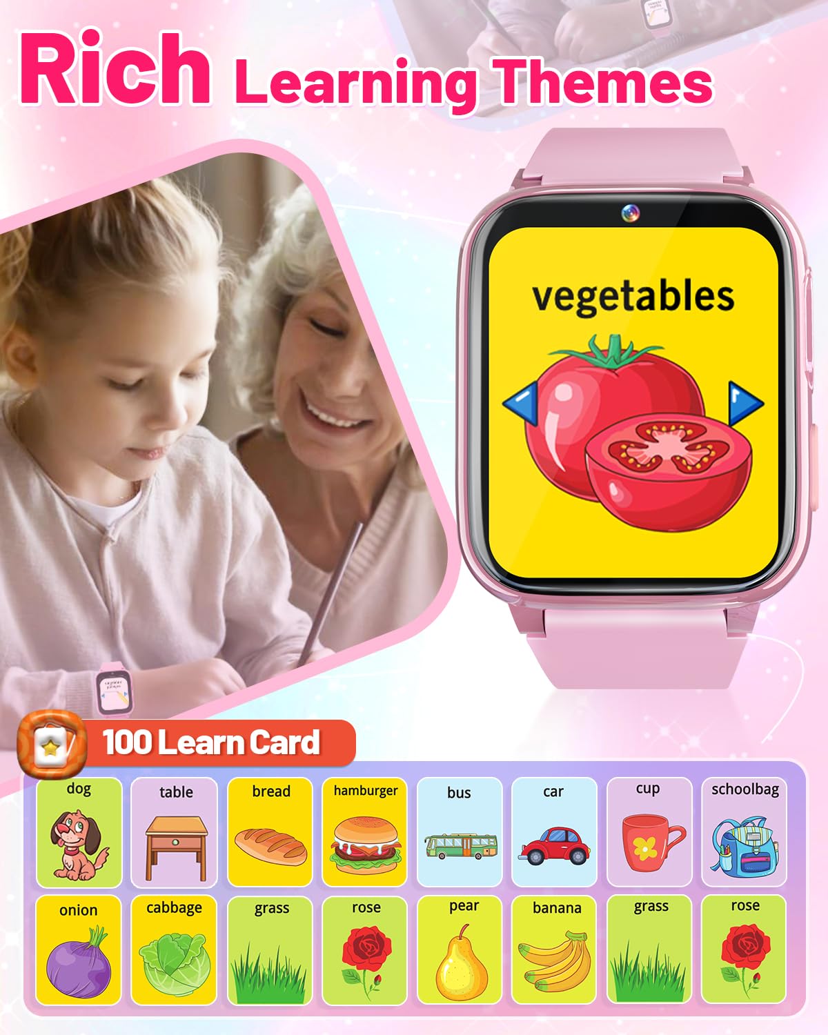 Gothwick Kids Smartwatch – 26 Games, HD Camera, 10+ Day Battery, Ages 3-8