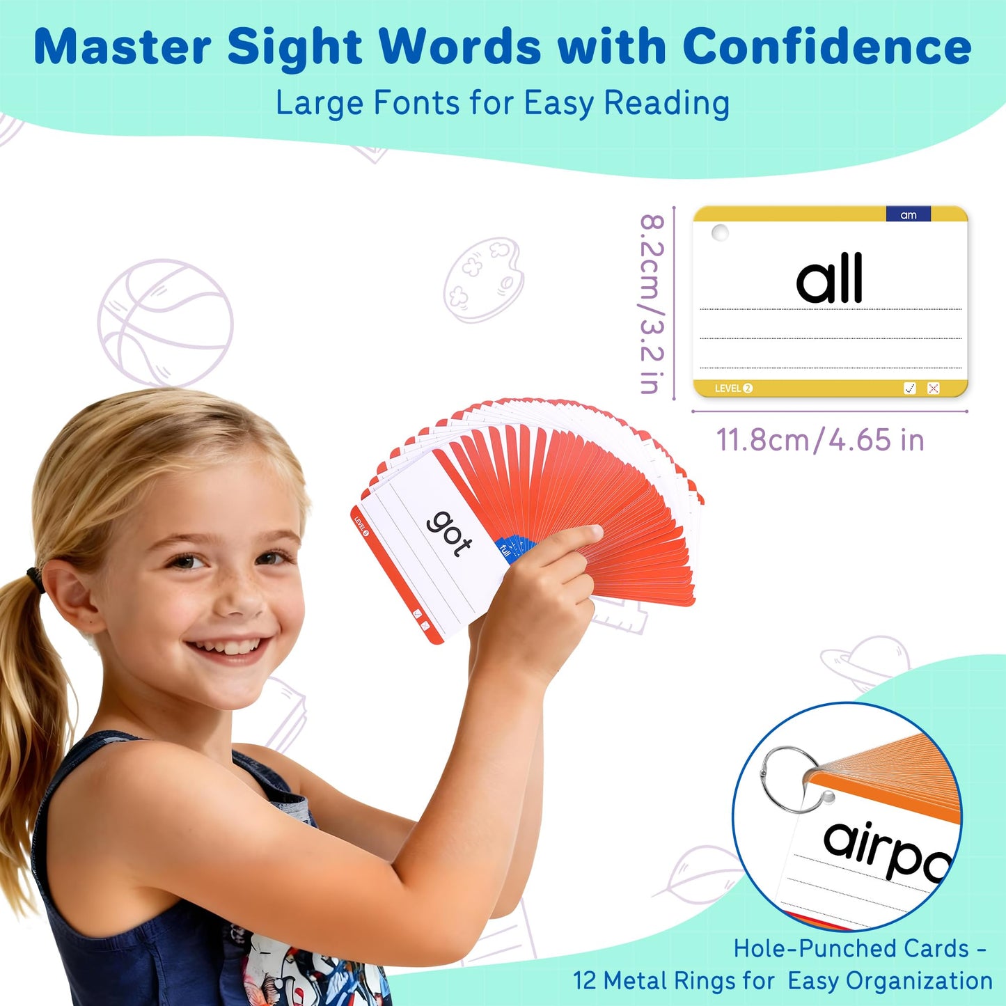Gotoofun 1180 Sight Words Flash Cards – Dolch & Fry High-Frequency Reading Kit