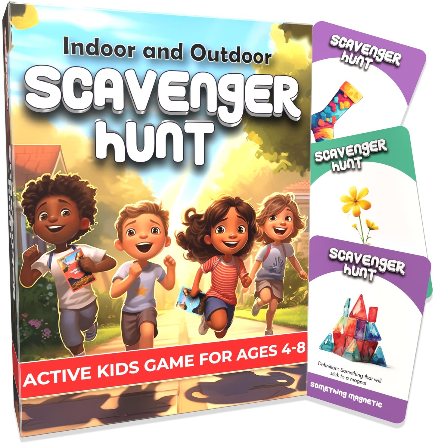 GOTROVO Active Kids Scavenger Hunt – Indoor & Outdoor Screen-Free Family Game (Ages 4-8)