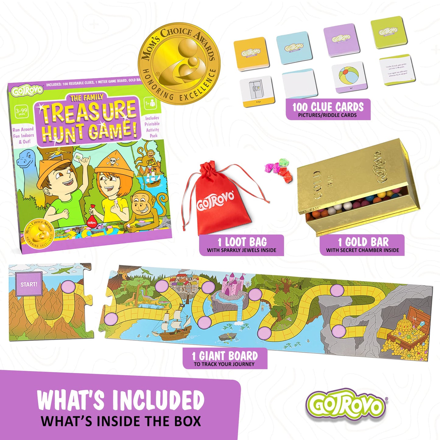 GOTROVO The Family Treasure Hunt Game | Indoor Adventure for Kids 4-8