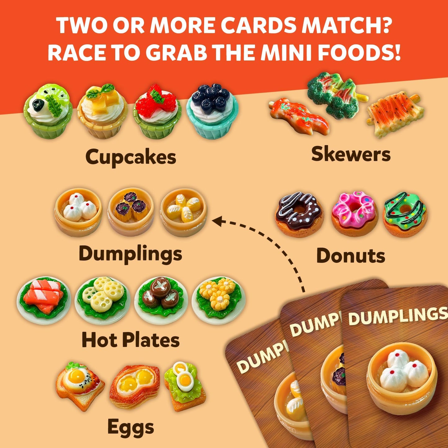 Gouda Games Gone in Seconds — Fast-Paced Mini Food Card Grab Game, 2–5 Players
