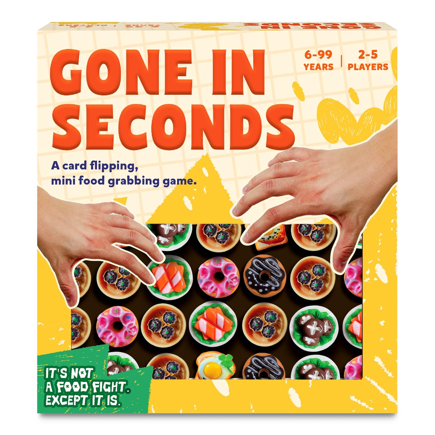Gouda Games Gone in Seconds — Fast-Paced Mini Food Card Grab Game, 2–5 Players
