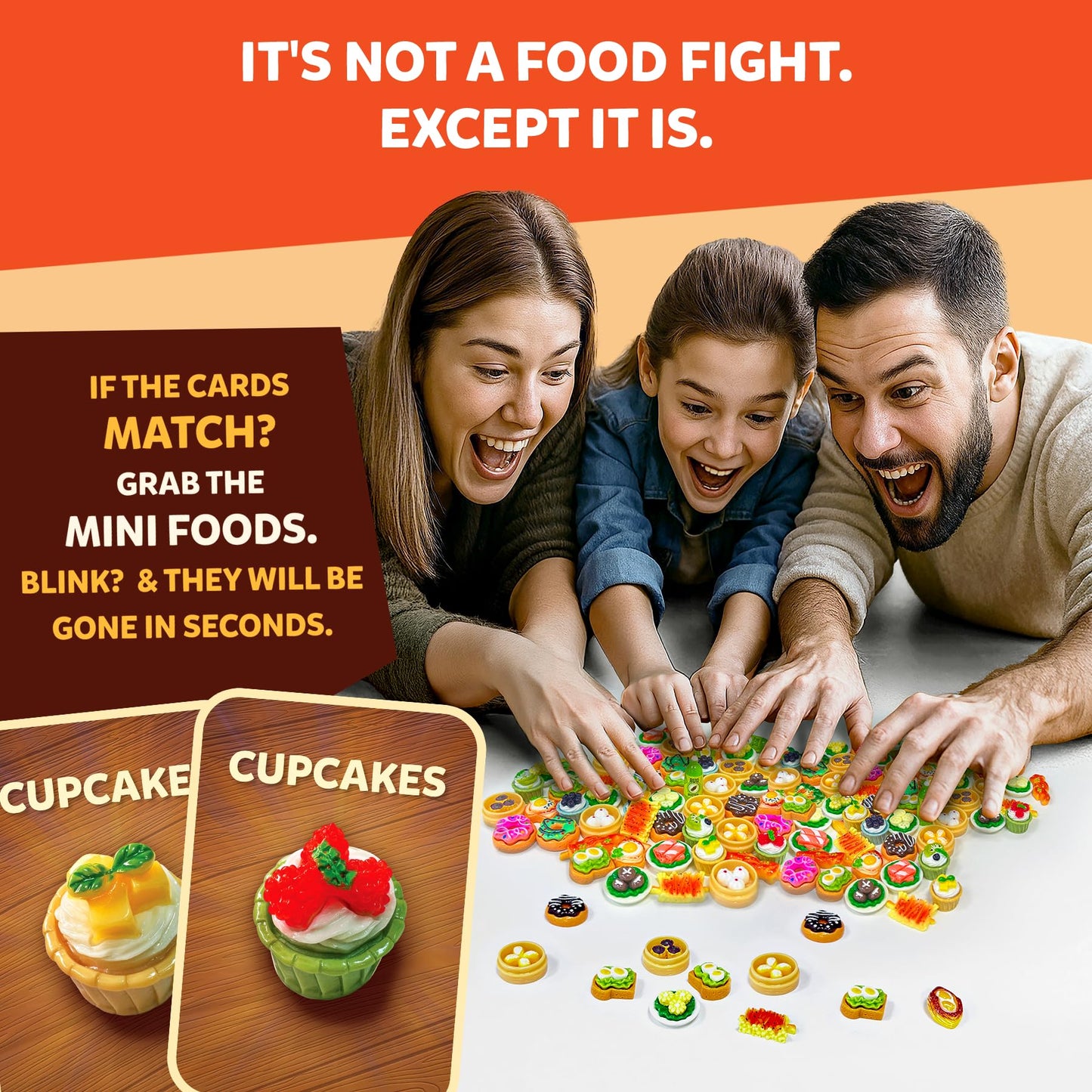 Gouda Games Gone in Seconds — Fast-Paced Mini Food Card Grab Game, 2–5 Players