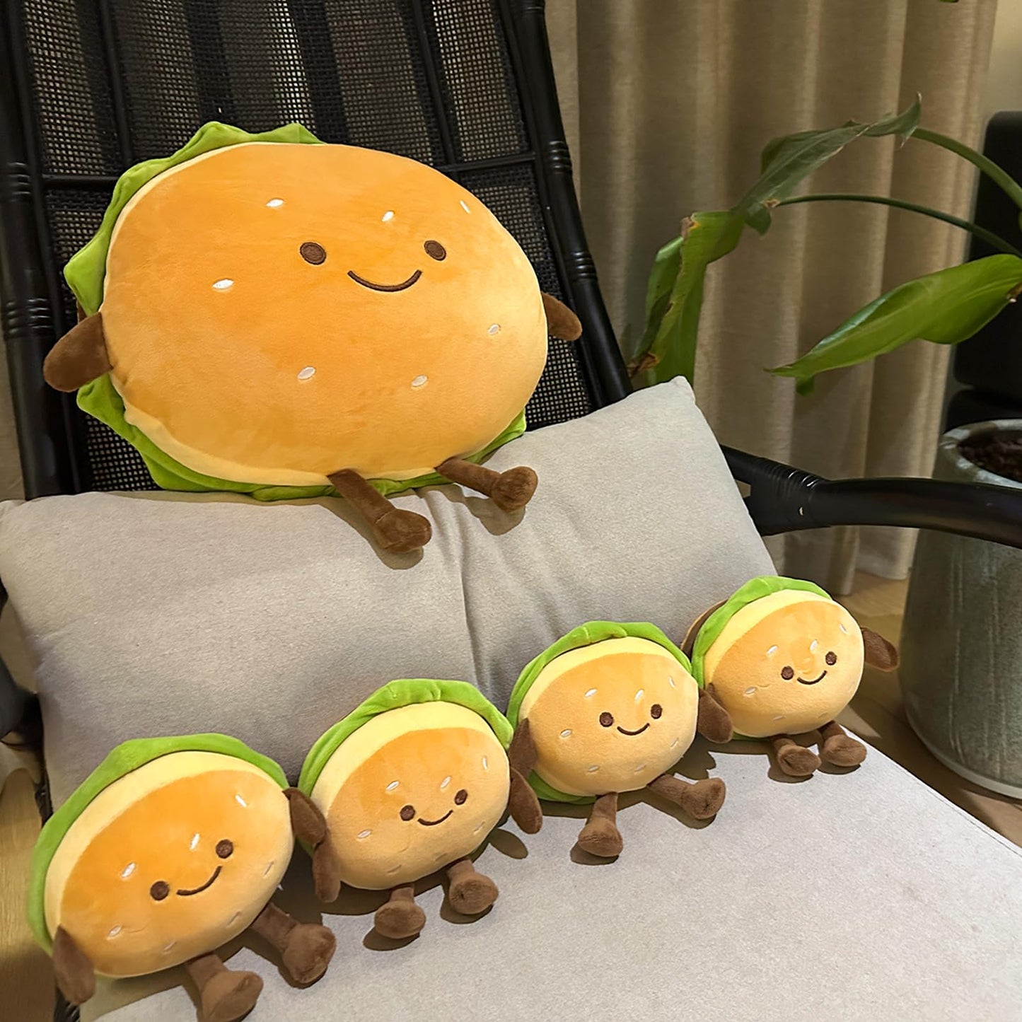 Goylmc Hamburger Plush Toy - Cute Hamburger Stuffed Toy Pillow for Kids