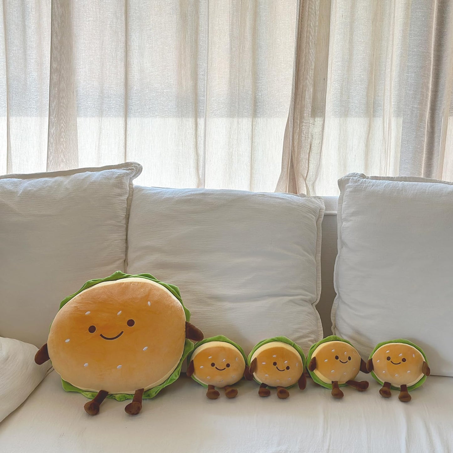 Goylmc Hamburger Plush Toy - Cute Hamburger Stuffed Toy Pillow for Kids