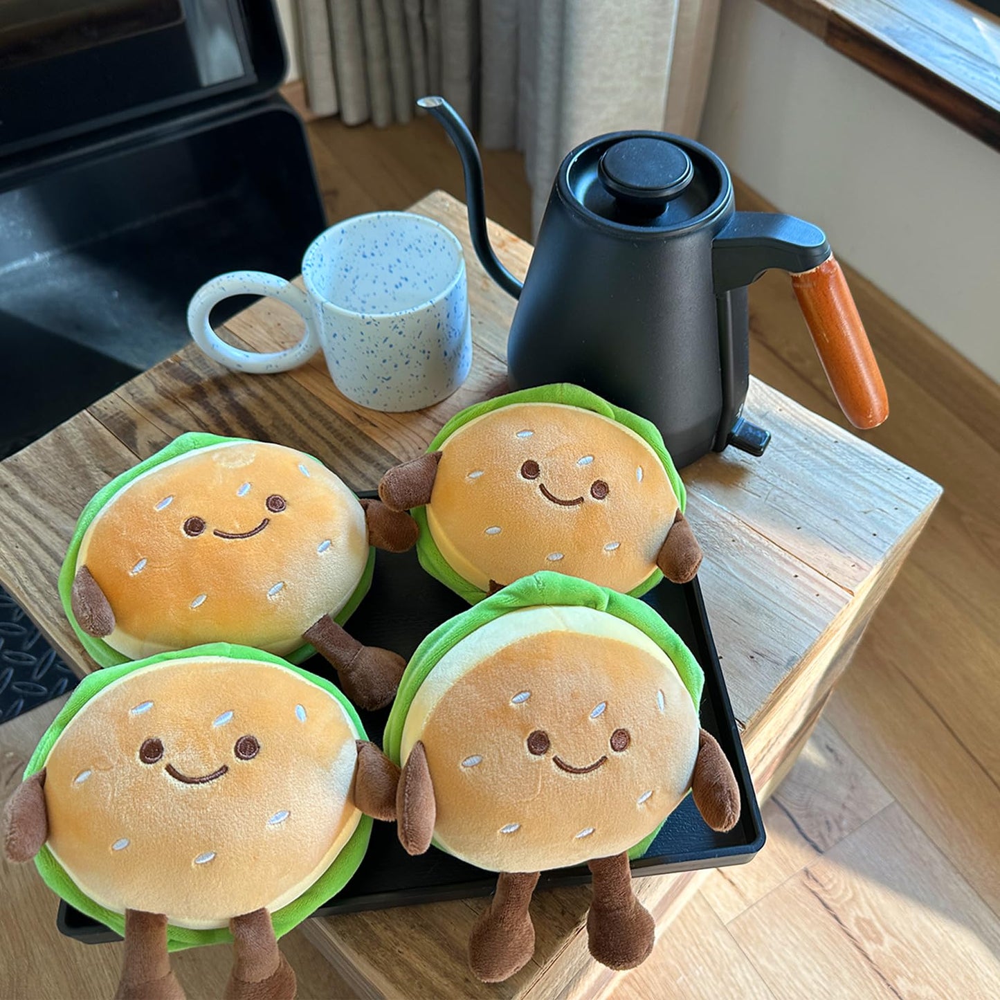 Goylmc Hamburger Plush Toy - Cute Hamburger Stuffed Toy Pillow for Kids