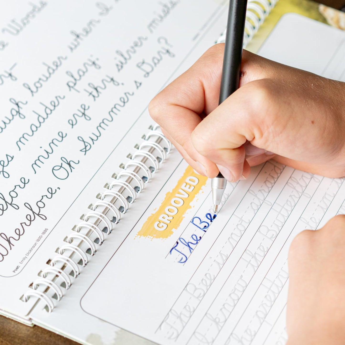 Graceful By Design Grooved Cursive Handwriting Workbook | Reusable Practice for Kids 8-12