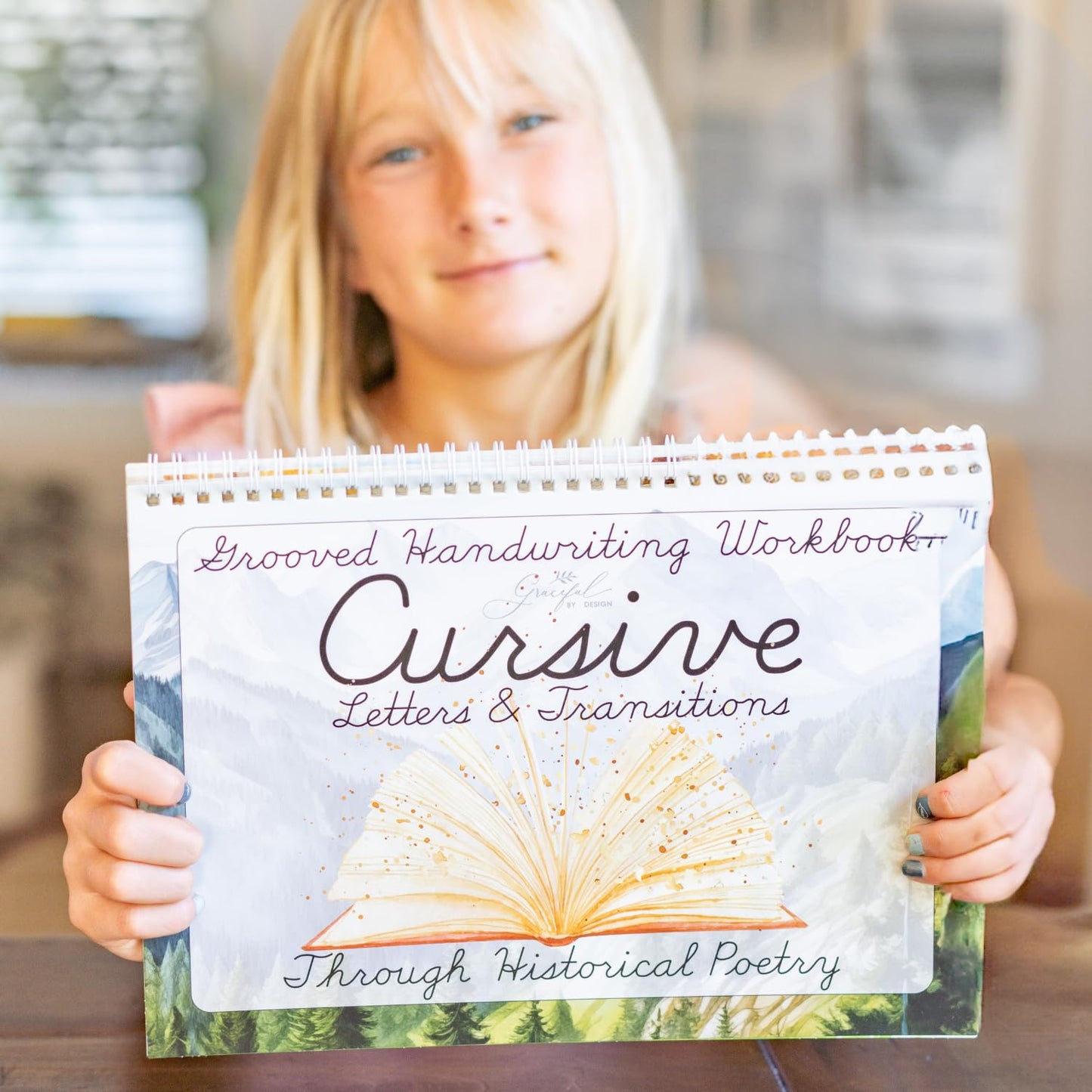 Graceful By Design Grooved Cursive Handwriting Workbook | Reusable Practice for Kids 8-12