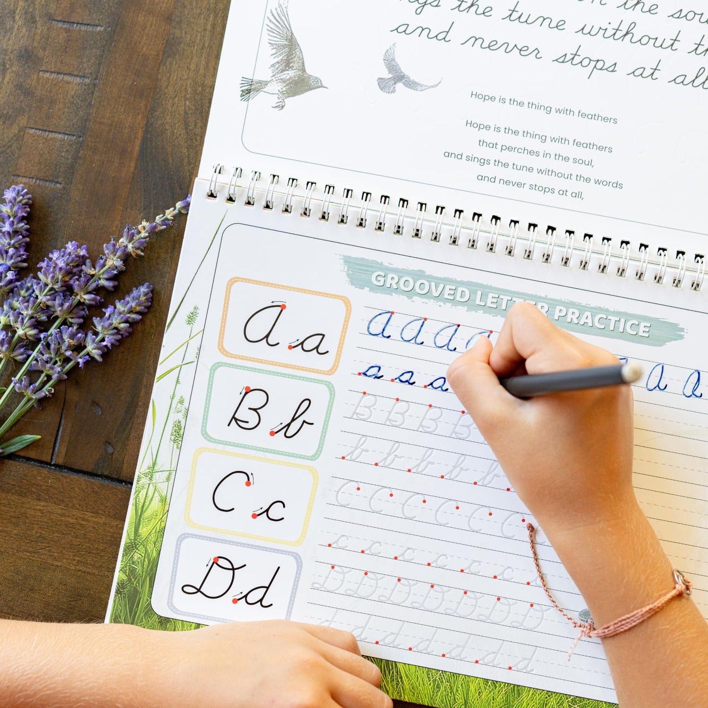 Graceful By Design Grooved Cursive Handwriting Workbook | Reusable Practice for Kids 8-12