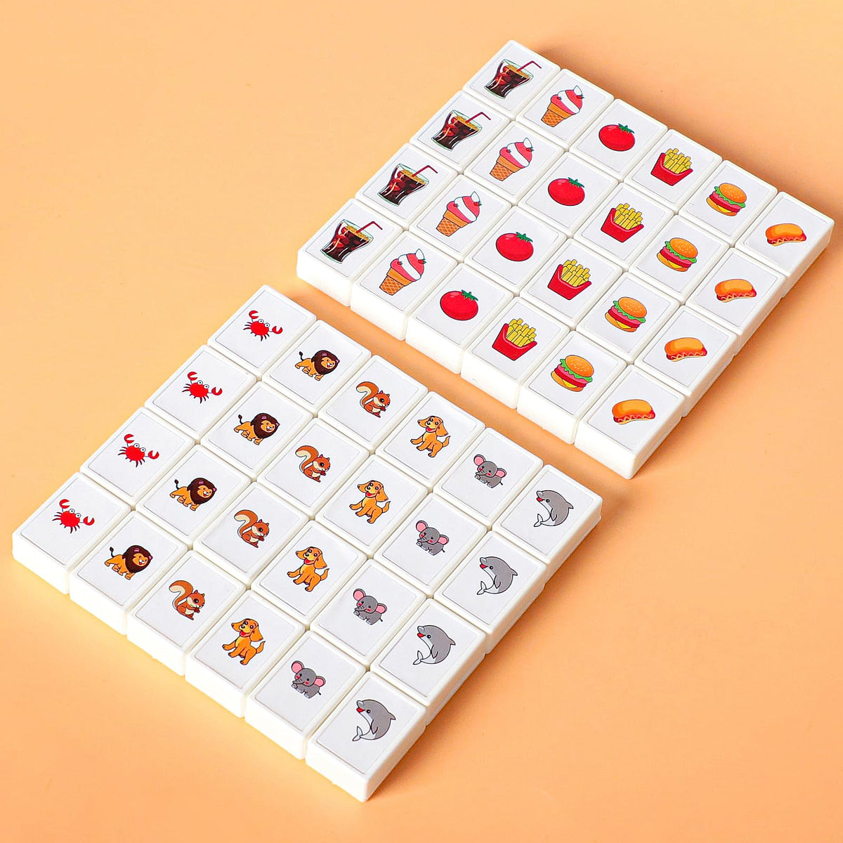 GRACIAS Mahjong Block Set – 50 ABS Tiles, DIY Stickers, Portable Travel Kit