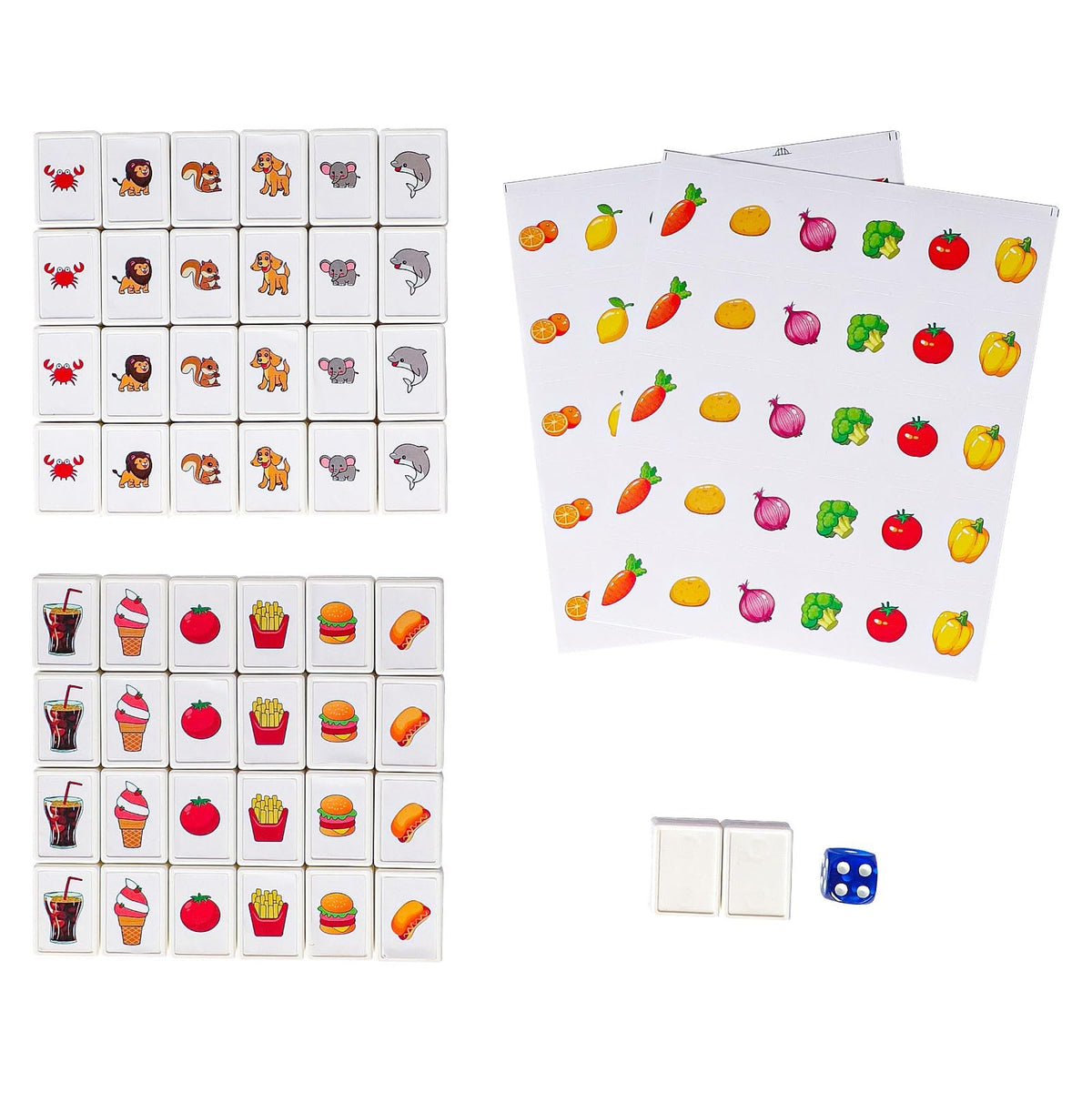 GRACIAS Mahjong Block Set – 50 ABS Tiles, DIY Stickers, Portable Travel Kit