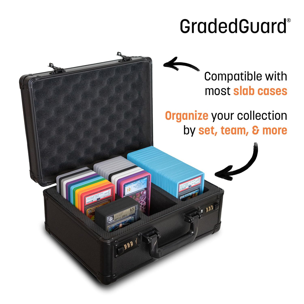 GradedGuard Amethyst Card Guard Case for PSA Slabs – Stackable, Transparent Deep Color
