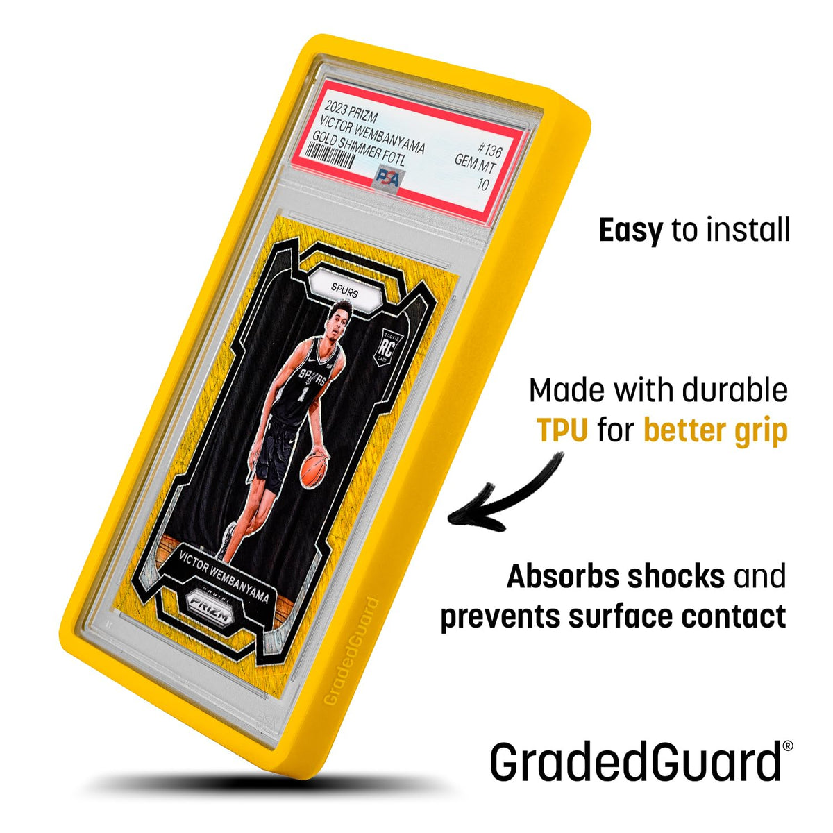 GradedGuard PSA Slab Case – Card Guard for Standard Slabs | Pink | Soft-Touch Matte Finish | Stackable