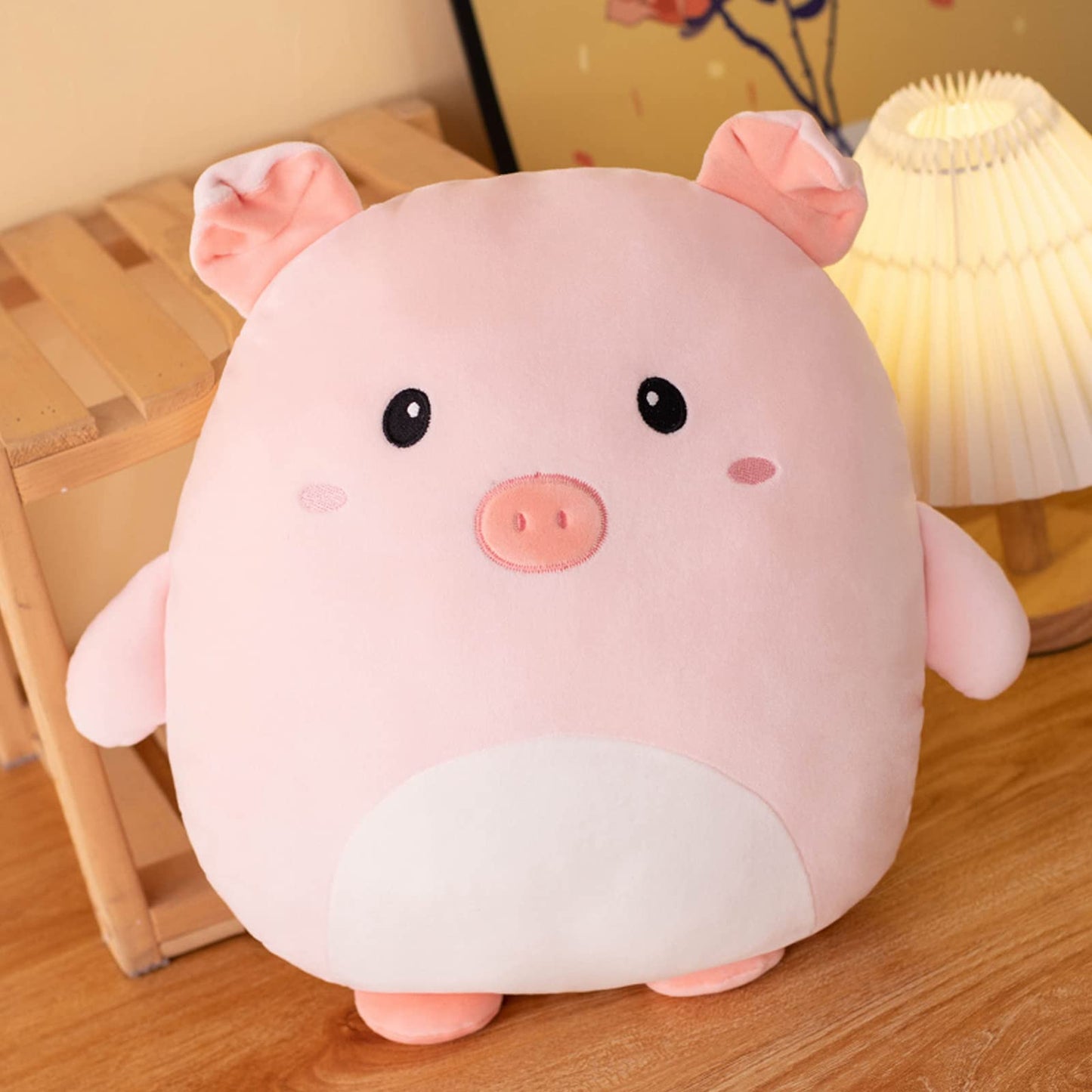 Grafingy Pig Plush Pillow – 16-Inch Pink Pig Plush Toy & Decorative Throw Pillow