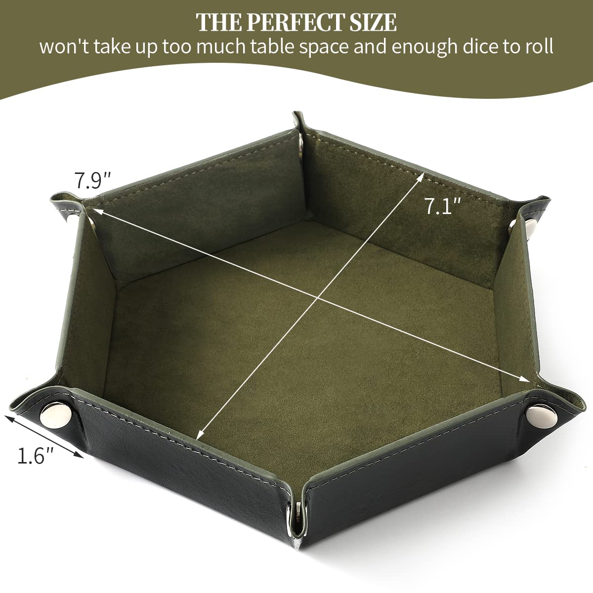 Grajar 2-Piece Folding Dice Tray Set — RoyalBlue & Green for RPGs