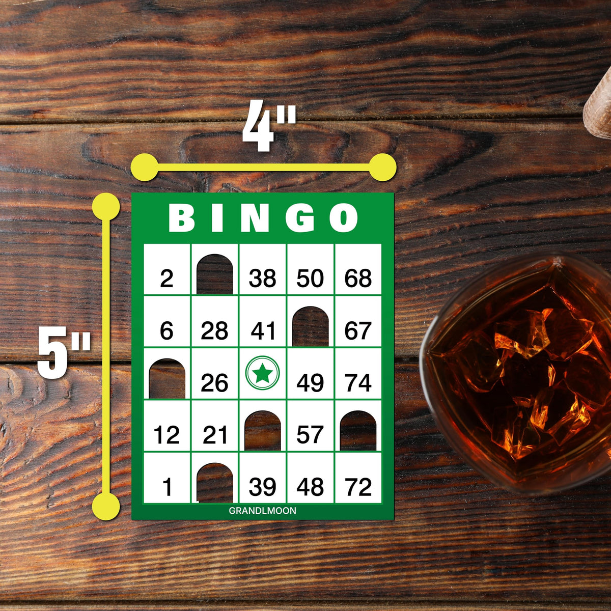 GRANDLMOON 200 Reusable Windowed Bingo Cards – No Chips Needed (1-75 Version)