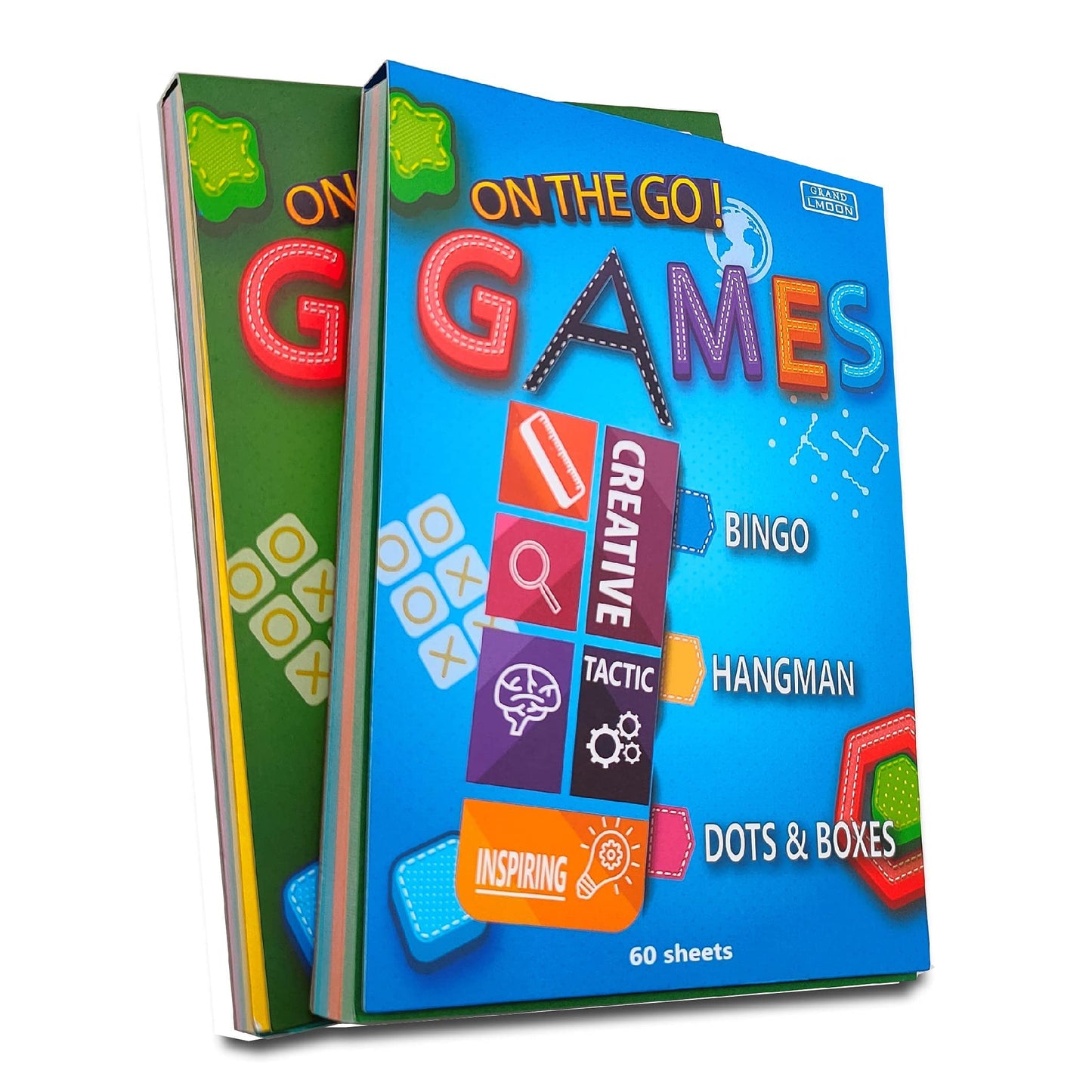 GRANDLMOON 6-Game Portable Travel Notepad – 2 Pads x 60 Sheets (4x6 in)
