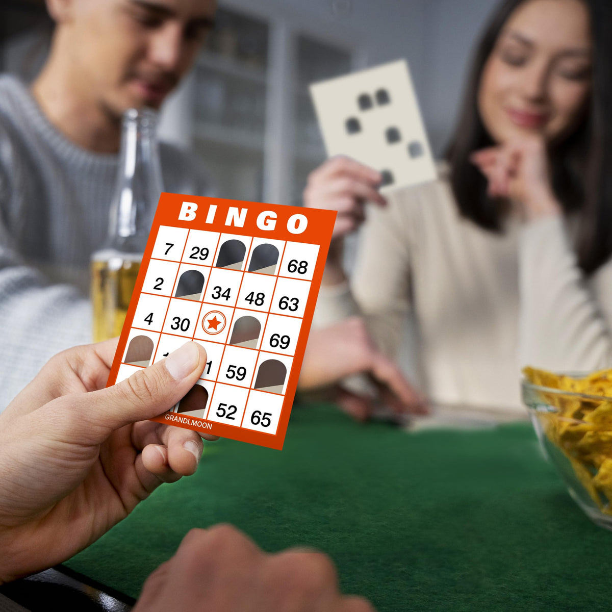GRANDLMOON 200 Reusable Windowed Bingo Cards – No Chips Needed (1-75 Version)