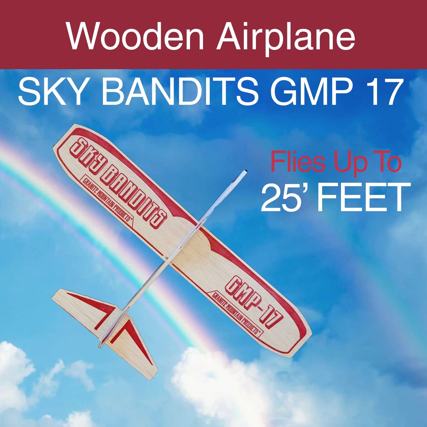GRANITE MOUNTAIN PRODUCTS Balsa Wood Airplane Kits — 4-Piece Propeller & Glider Set