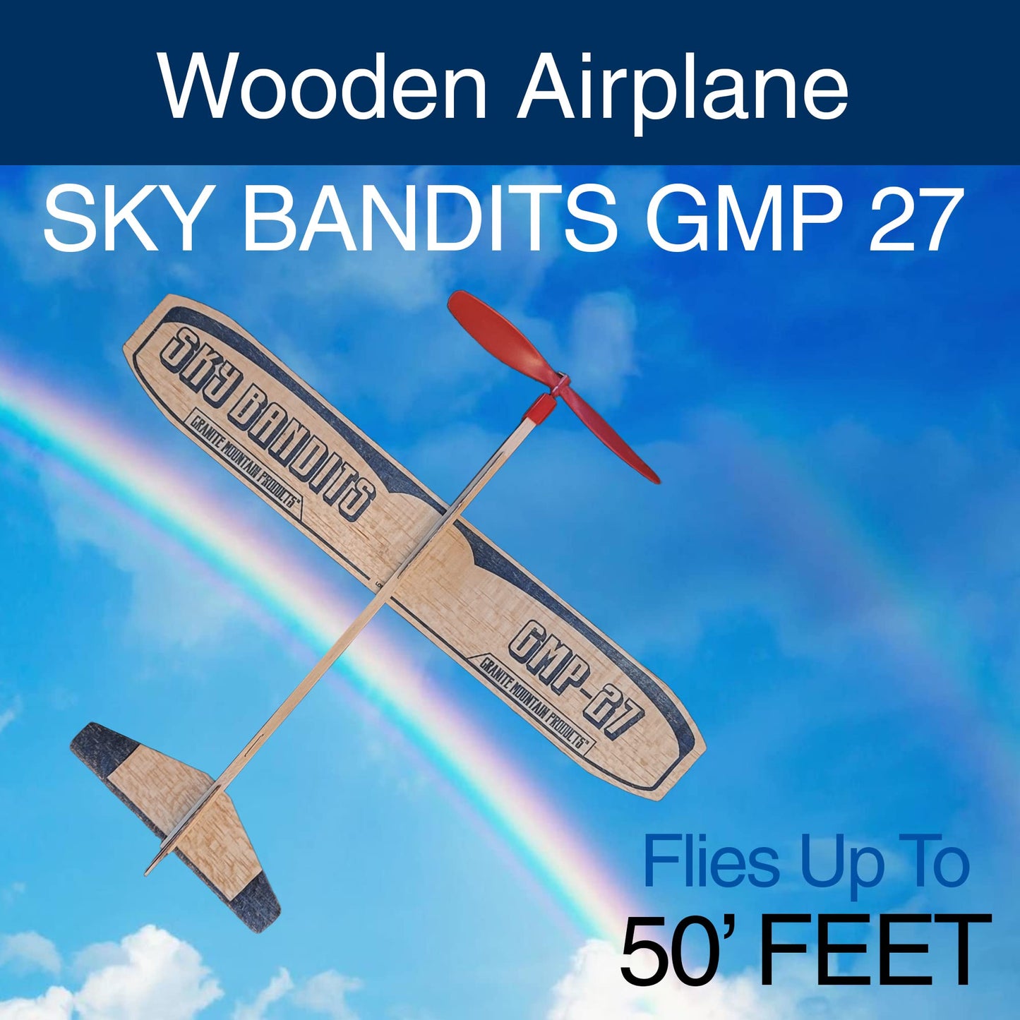 GRANITE MOUNTAIN PRODUCTS Balsa Wood Airplane Kits — 4-Piece Propeller & Glider Set