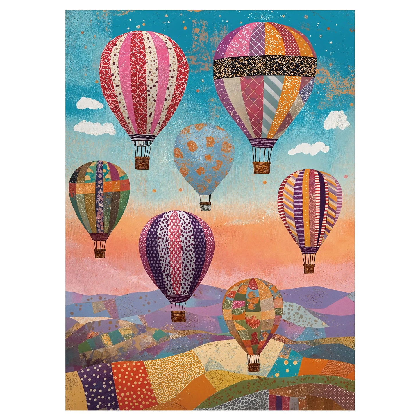 Graphinee 1000-Piece Jigsaw Puzzles for Adults – Hot Air Balloon Scene