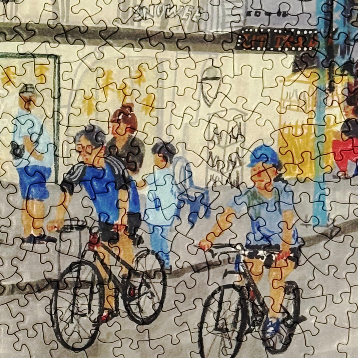 Graphinee 1000-Piece Jigsaw Puzzles for Adults – Street Corner Puzzle, Unique Shape Challenges