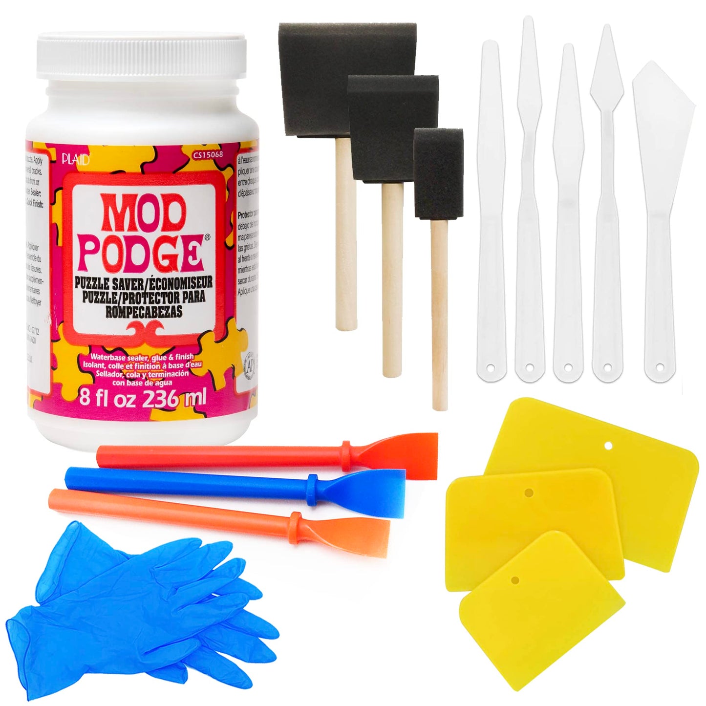 GRAS Art Bundles Mod Podge Puzzle Saver Kit – Glue, Brushes & Pixiss Accessory Set for Puzzles