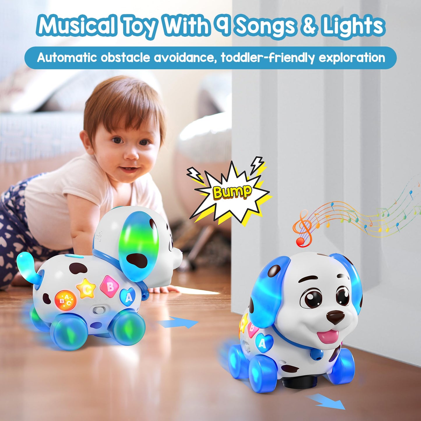Grasili Musical Puppy Toy for 6-18 Months – Bilingual Early Learning Baby Toy