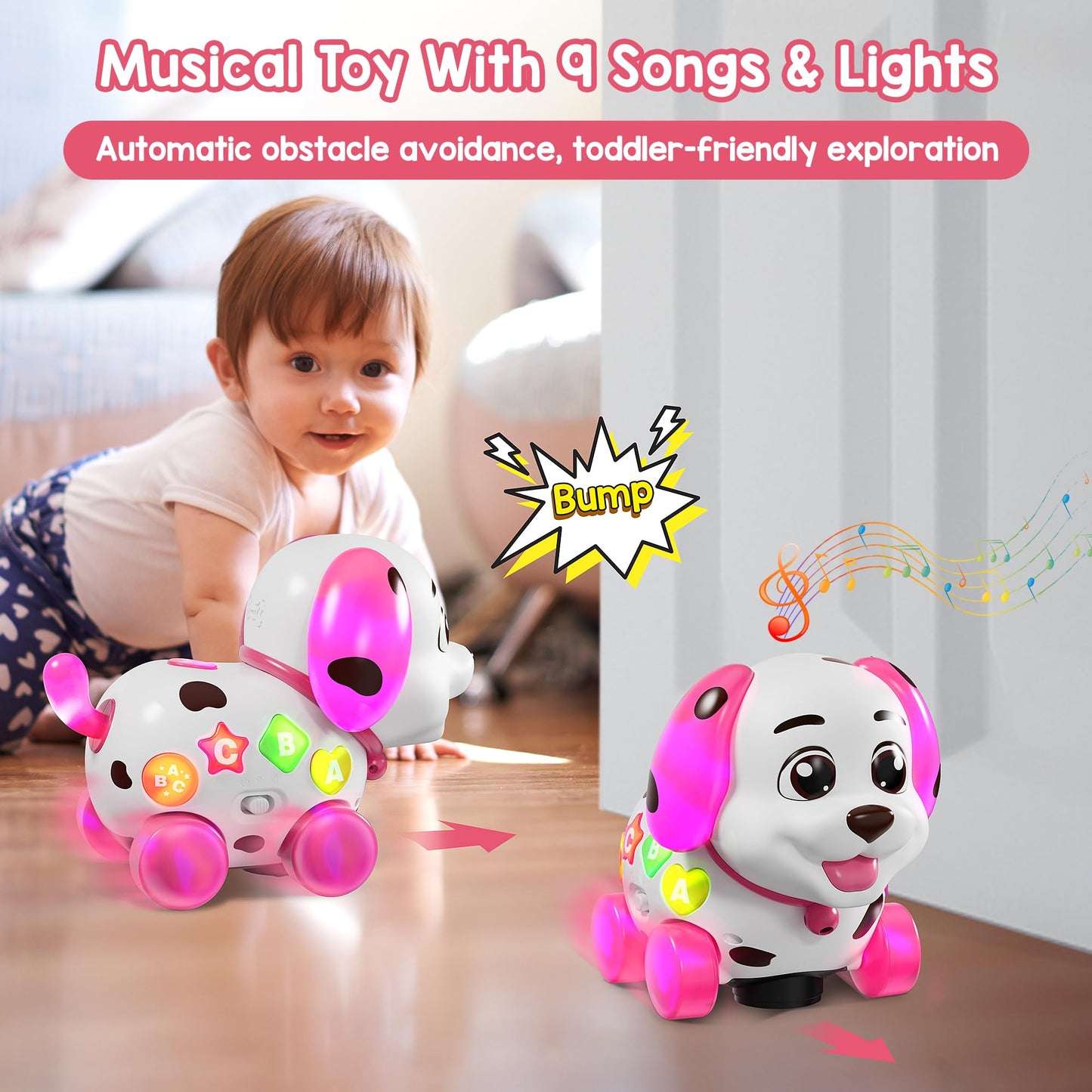 Grasili Musical Bilingual Puppy Toy for 1 Year Old Girls | Learning & Walking Toy (6-18 Months)