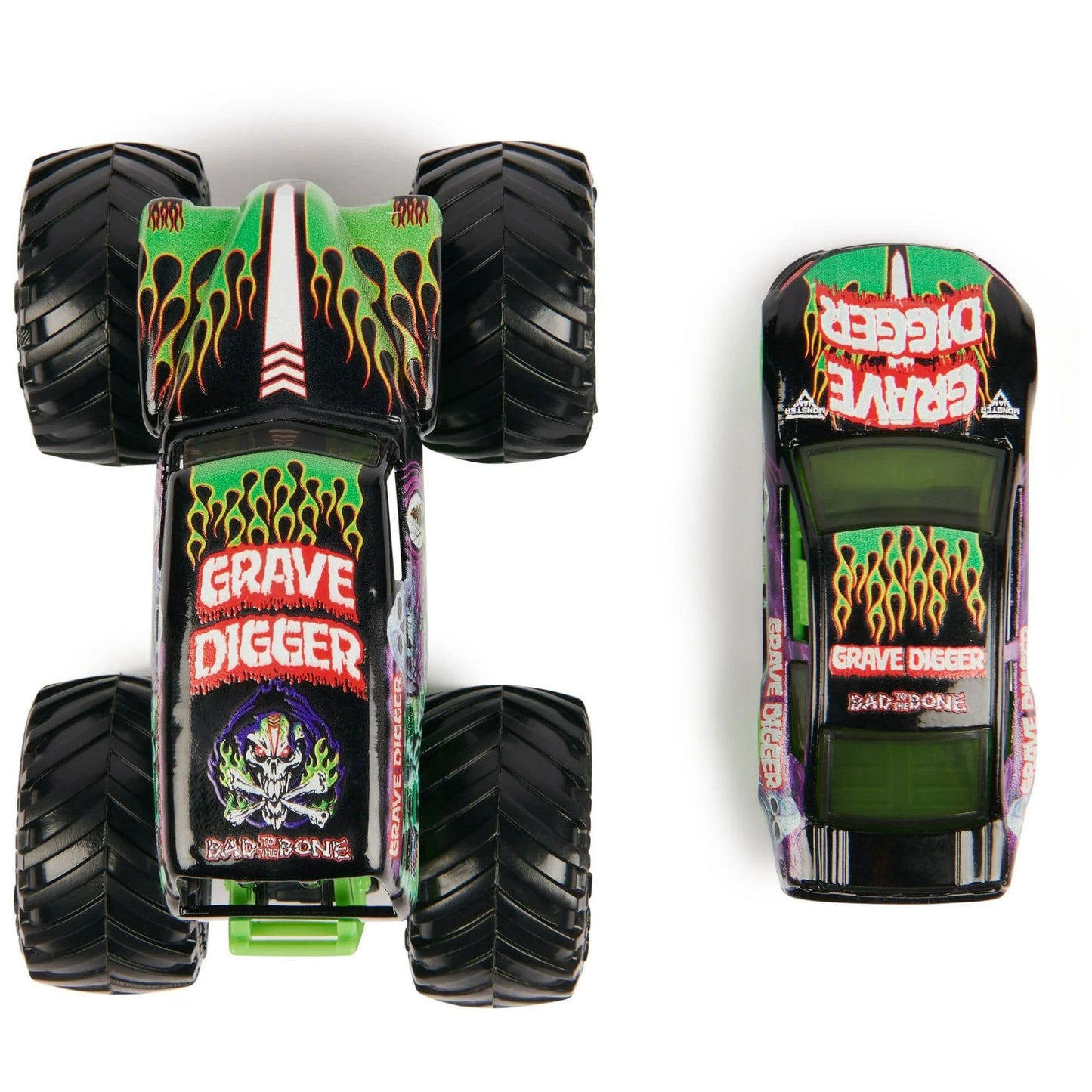 Monster Jam Grave Digger 1:64 Die-Cast Truck & Race Car 2-Pack | Series 5 Official