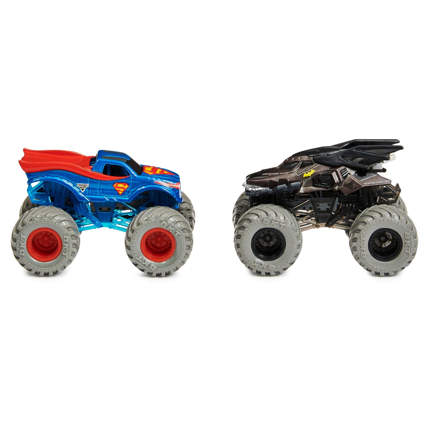 Monster Jam Official Batman Vs. Superman Color-Changing Die-Cast Trucks 1:64 Scale – Reveal the Steel 2-Pack