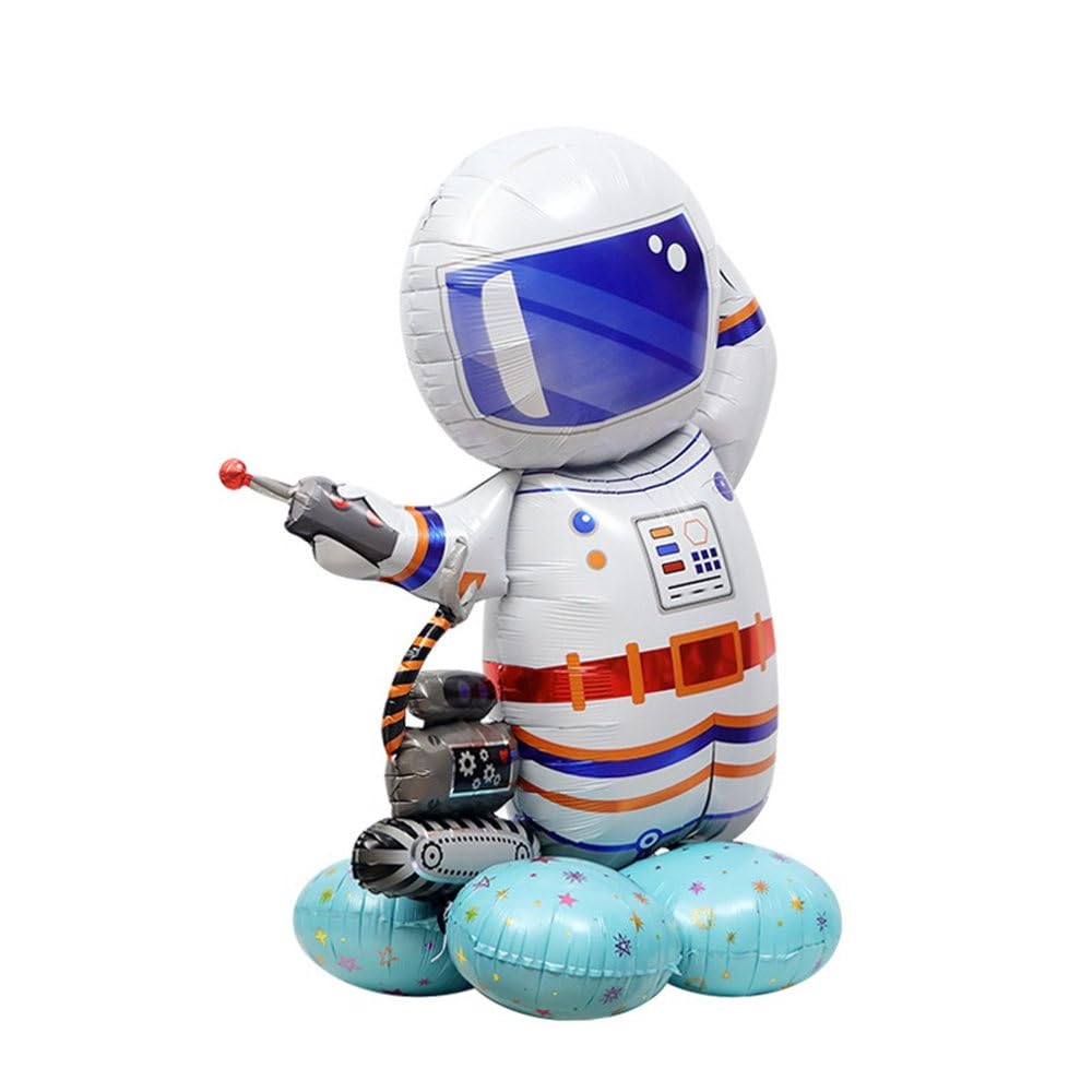 GRAYSPCE 4D Standing Astronaut Balloon - Reusable Space Party Decor