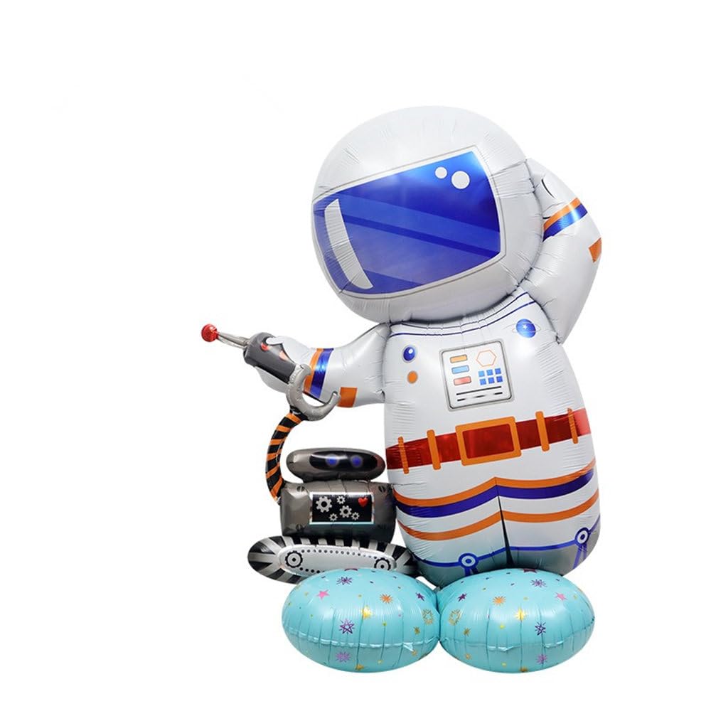 GRAYSPCE 4D Standing Astronaut Balloon - Reusable Space Party Decor