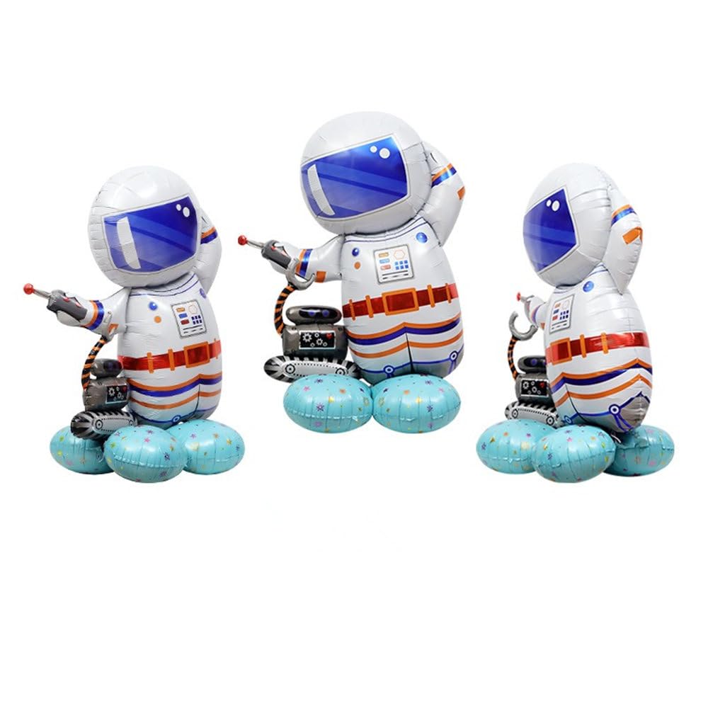 GRAYSPCE 4D Standing Astronaut Balloon - Reusable Space Party Decor