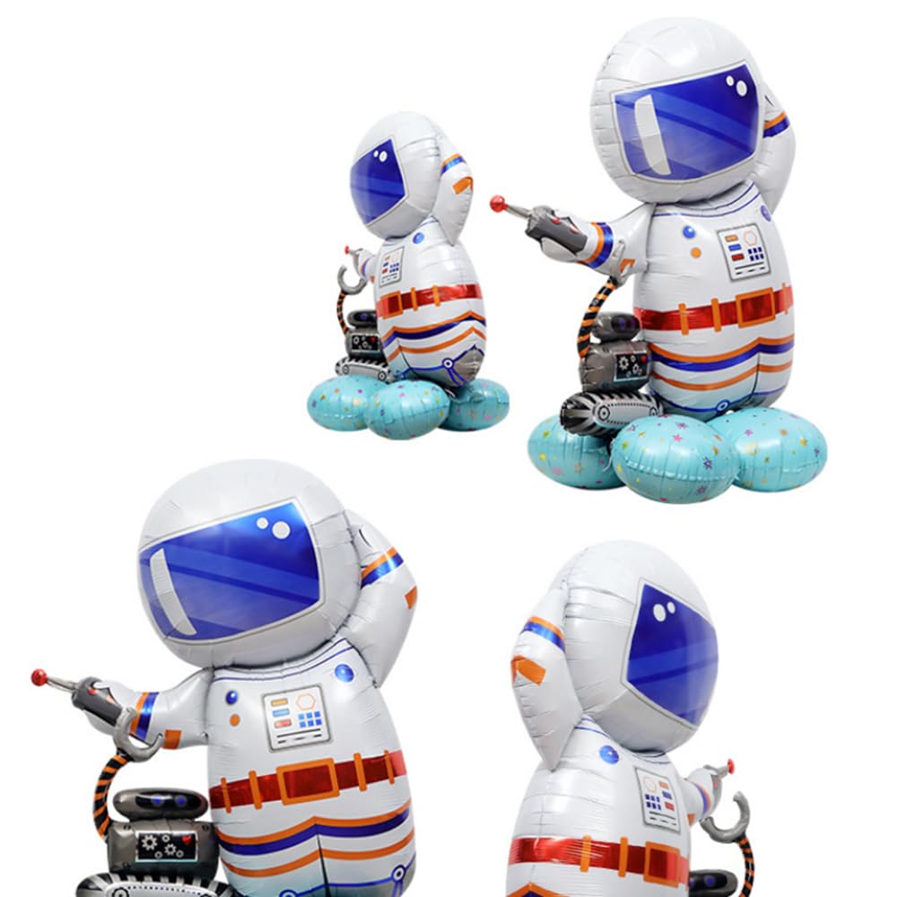 GRAYSPCE 4D Standing Astronaut Balloon - Reusable Space Party Decor